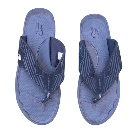New Balance Men's Mosie Thong Flip Flop Sandals Size 16 Black - Picture 1 of 11